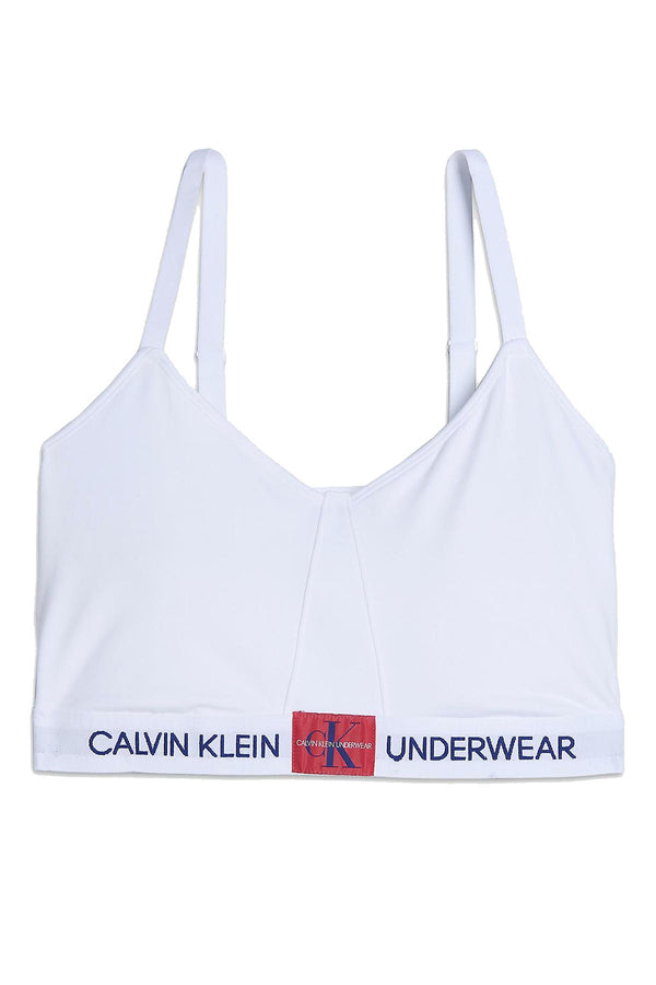 Calvin Klein PLUS White Monogram Triangle Bralette