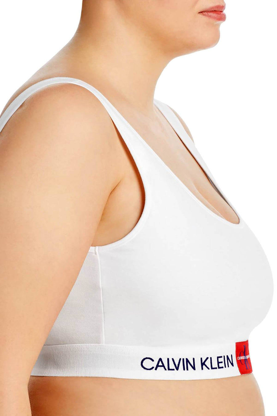 Calvin Klein PLUS White Monogram Unlined Bralette
