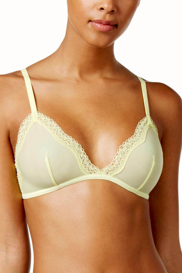 Calvin Klein Pale-Dawn Sheer Marquisette Lace-Trim Bralette