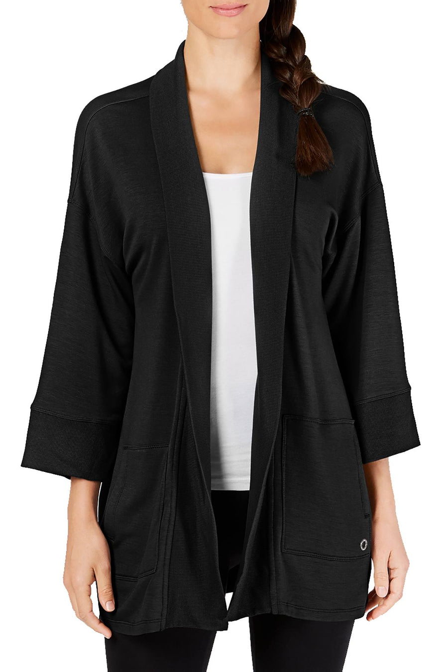 Calvin Klein Performance Black Drapey Cardigan