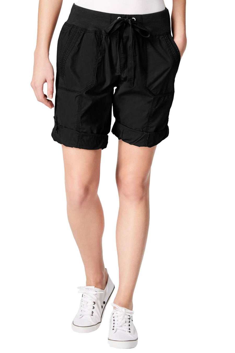 Calvin Klein Performance Black Poplin Cargo Short