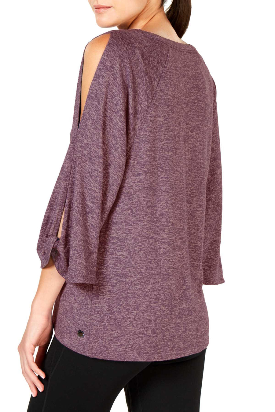 Calvin Klein Performance Burgundy Open-Sleeve Top