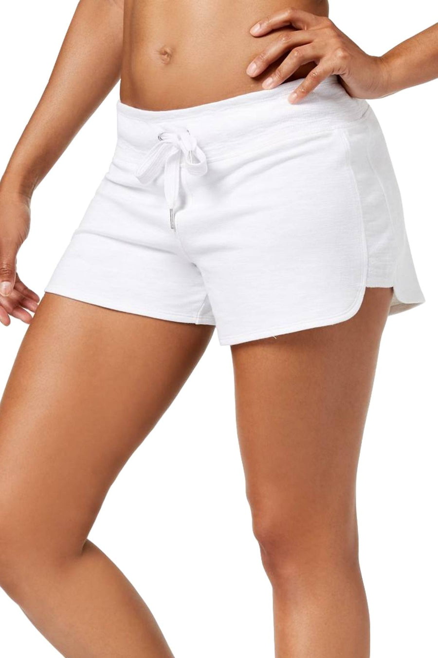 Calvin Klein Performance White Curved-Hem Short