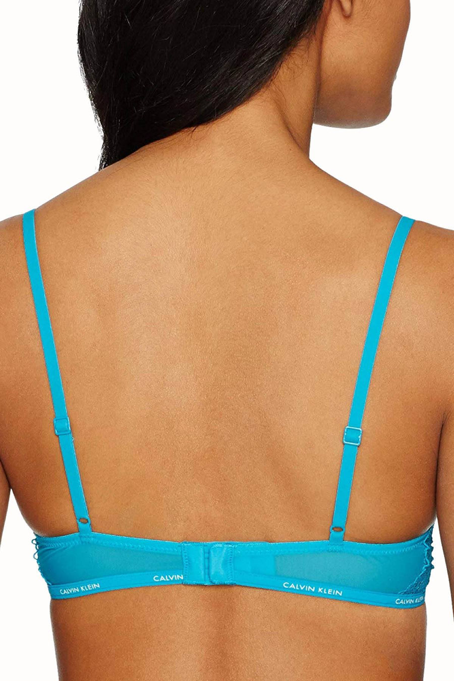 Calvin Klein Perpetua/Sheer Marquisette Lace-Trimmed Triangle Bra