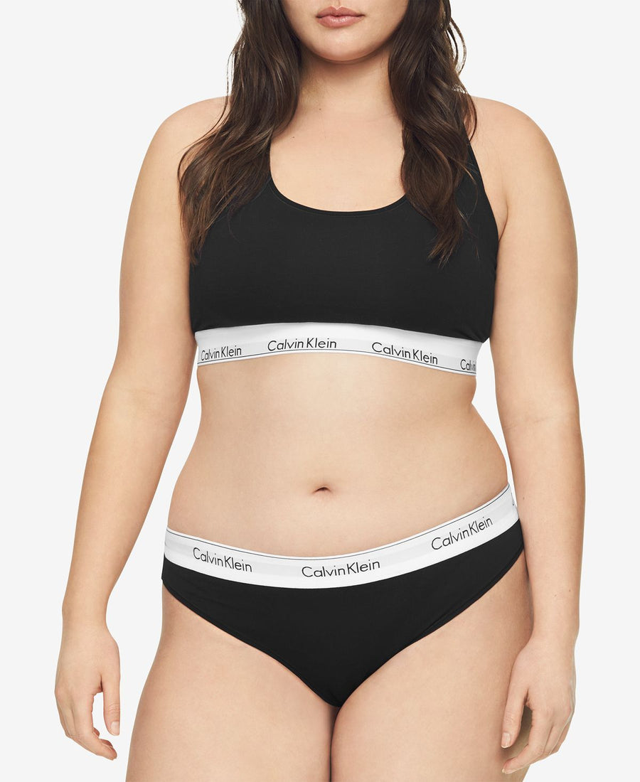 Calvin Klein Plus Modern Cotton Thong Qf5117 Black