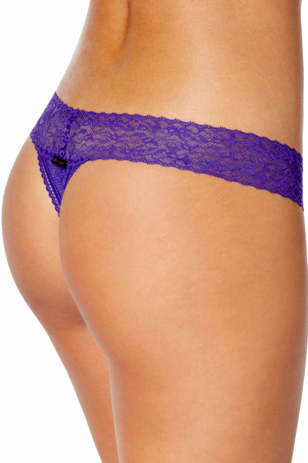 Calvin Klein Polymer-Blue (Purple) Bare Lace Thong