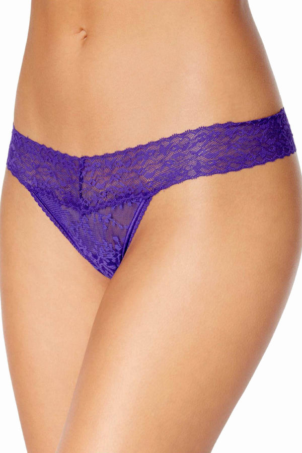 Calvin Klein Polymer-Blue (Purple) Bare Lace Thong