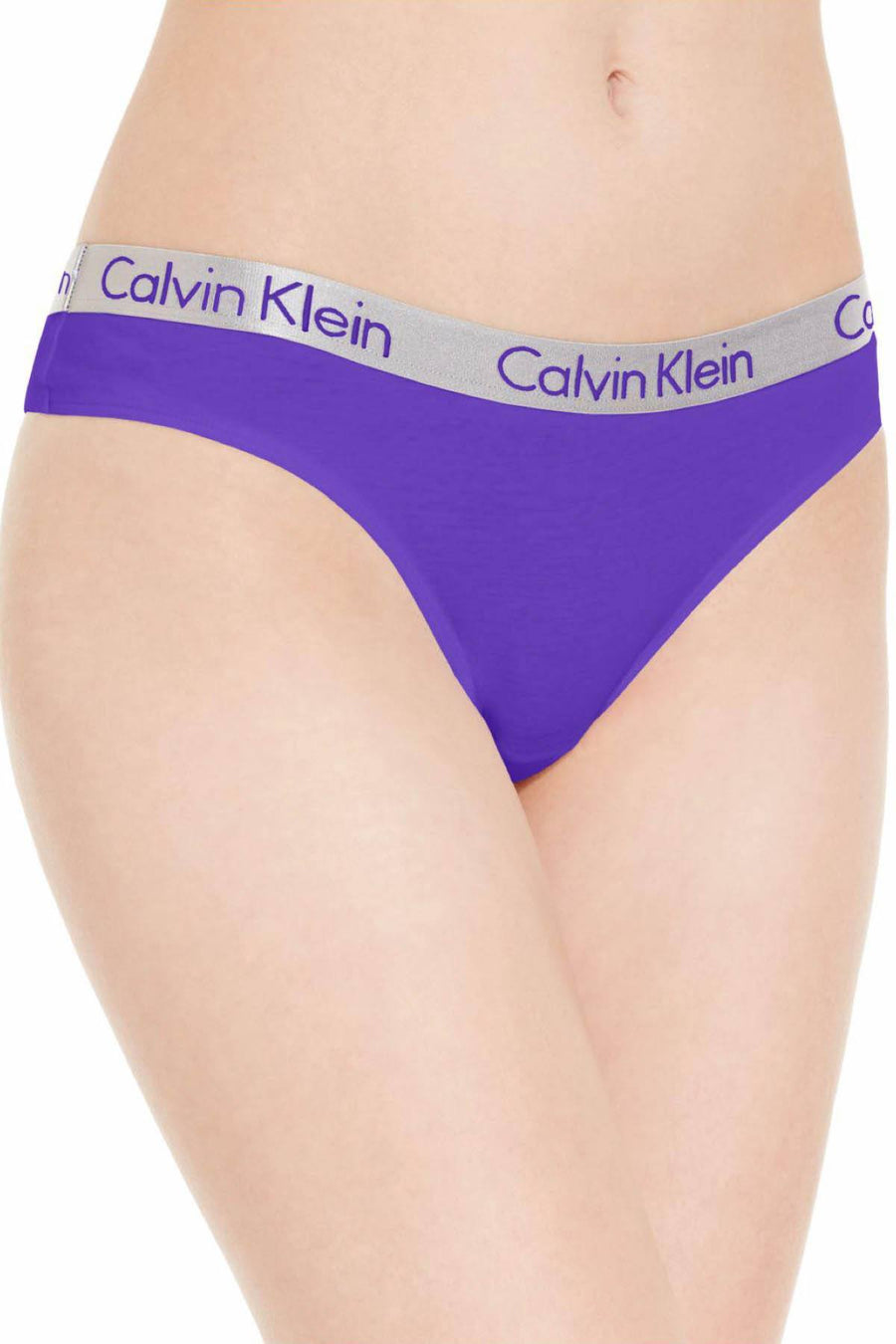 Calvin Klein Polymer-Blue (Purple) Radiant Cotton Thong