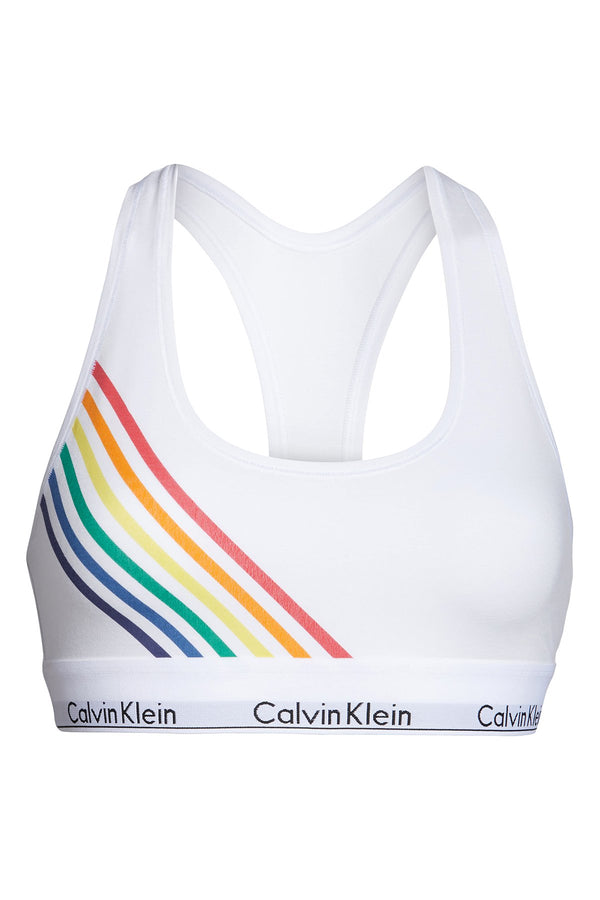 Calvin Klein Pride Limited Edition Modern Cotton Rainbow Bralette White