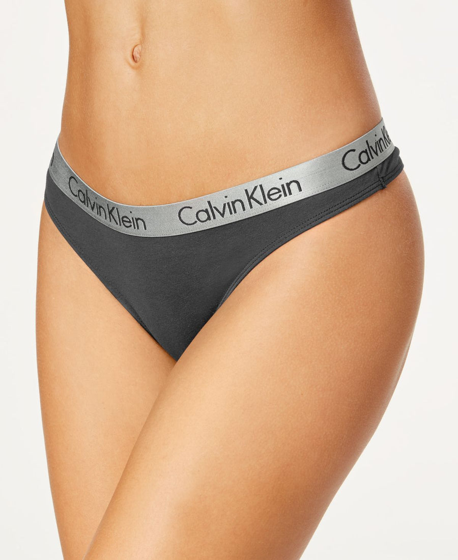 Calvin Klein Radiant Cotton Thong Qd3539 Ashford Grey