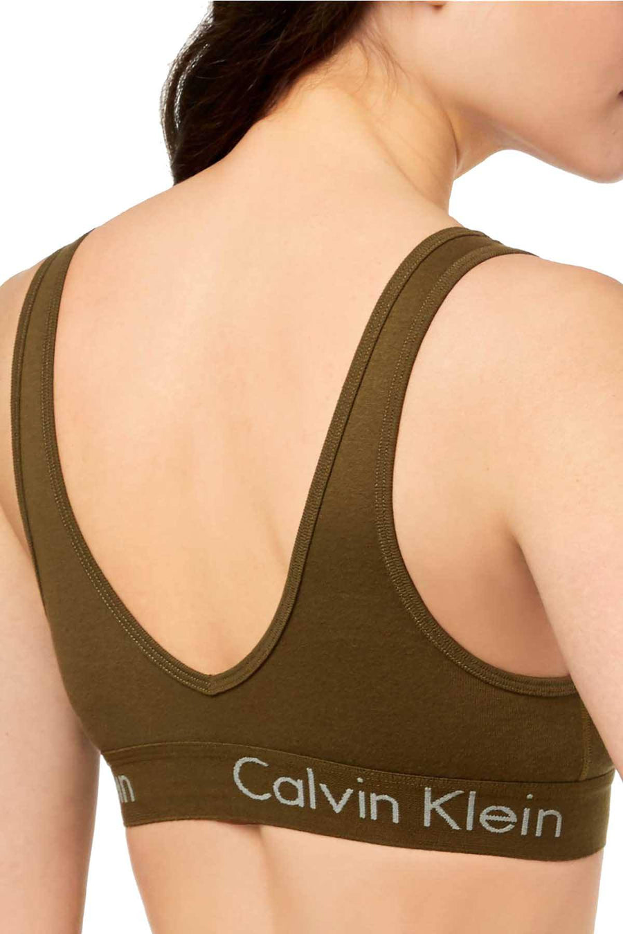 Calvin Klein Rifle Green Keyhole Body Unlined Bralette