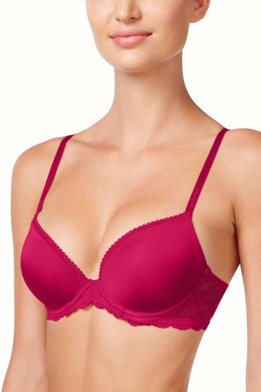Calvin Klein Riley-Fuschia Seductive Comfort Lace Demi Bra