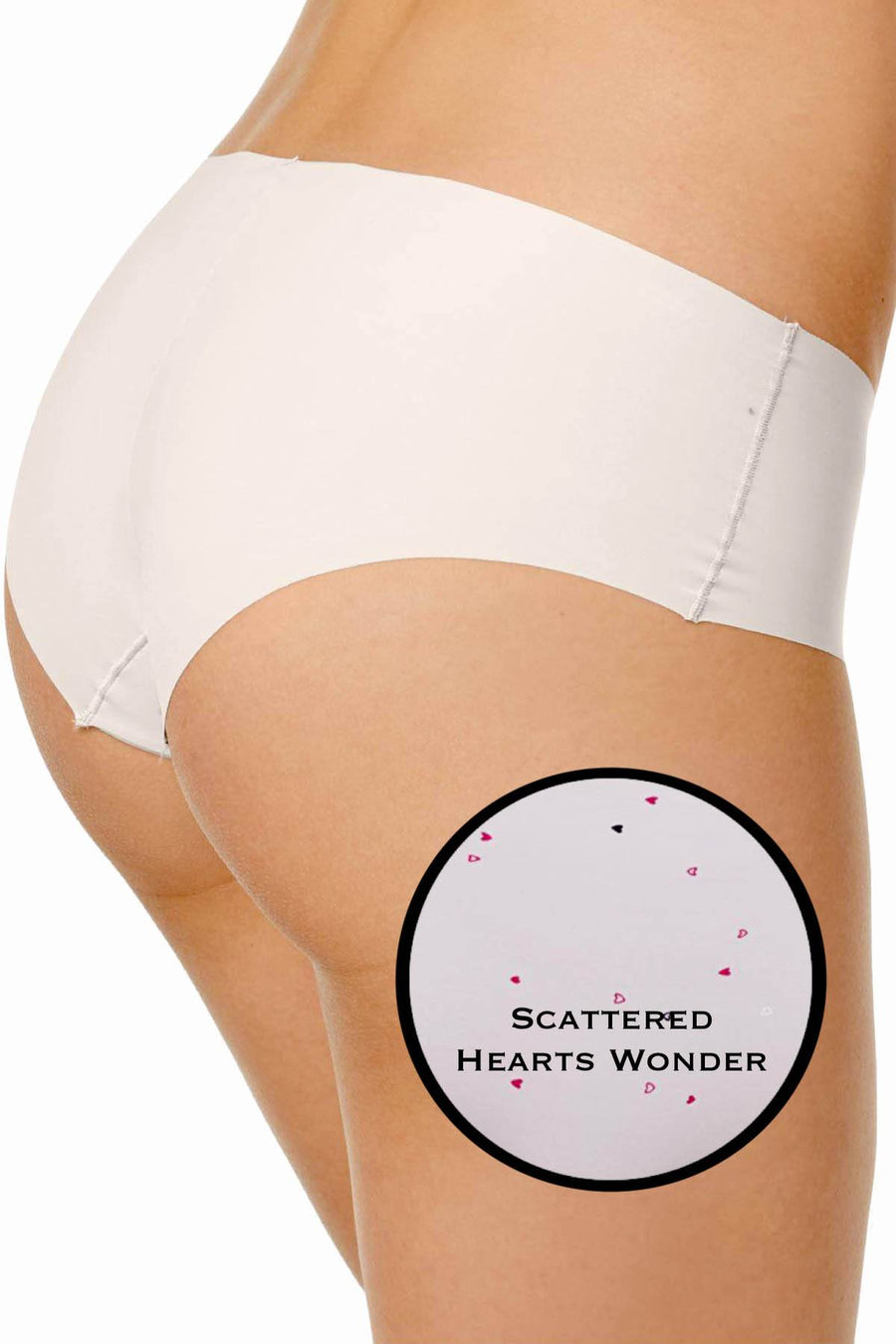 Calvin Klein Scattered-Hearts Wonder Invisibles Hipster