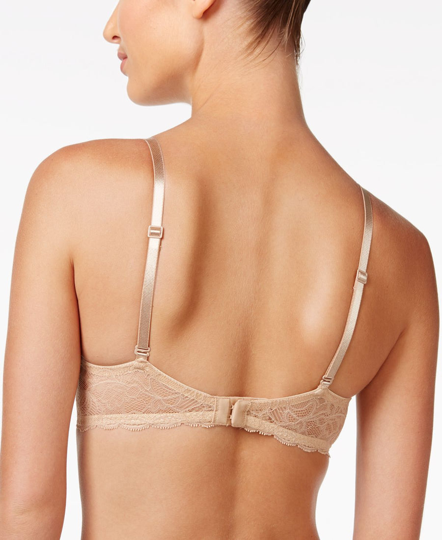 Calvin Klein Seductive Comfort Push-up Add-a-size Bra Qf1446 Bare- Nude 01