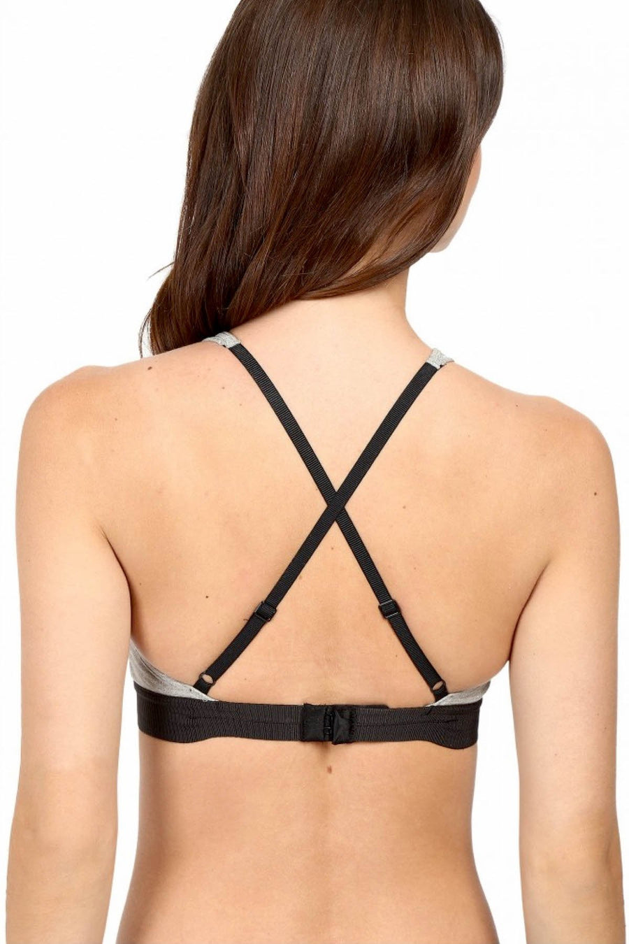 Calvin Klein Silver-Foil Retro Logo Bralette