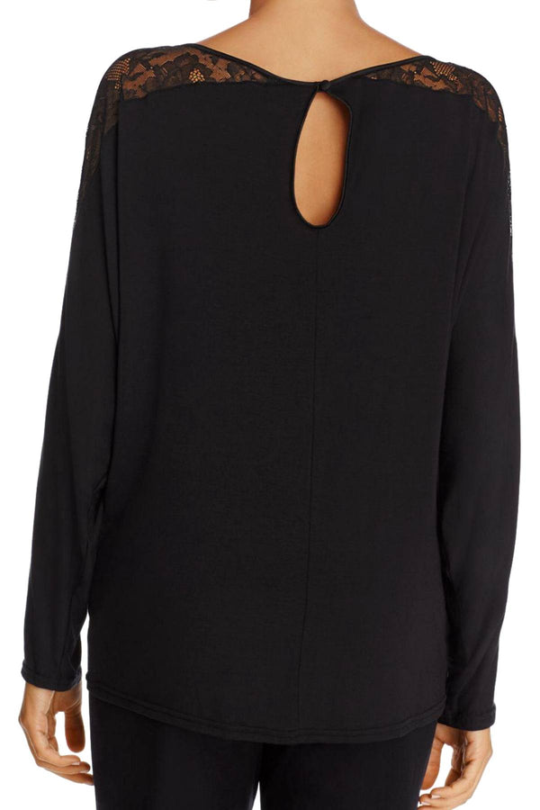 Calvin Klein Sleepwear Black Decadence Wide-Neck Modal Top