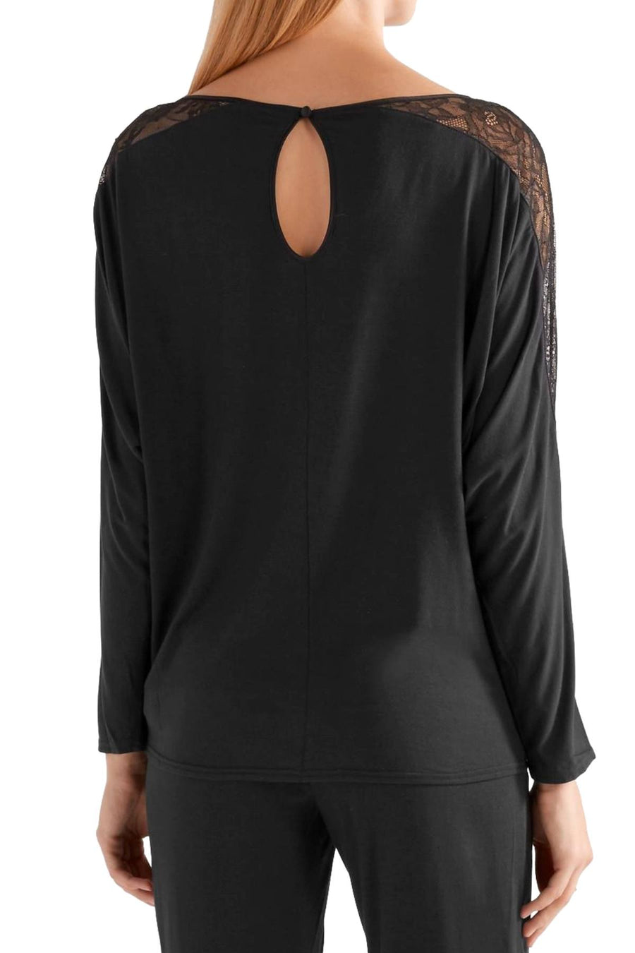 Calvin Klein Sleepwear Black Decadence Wide-Neck Modal Top