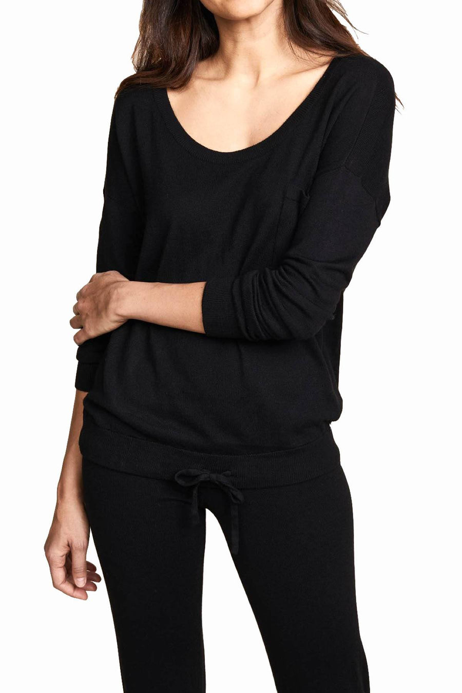 Calvin Klein Sleepwear Black Pure-Knits Long-Sleeve Lounge Top