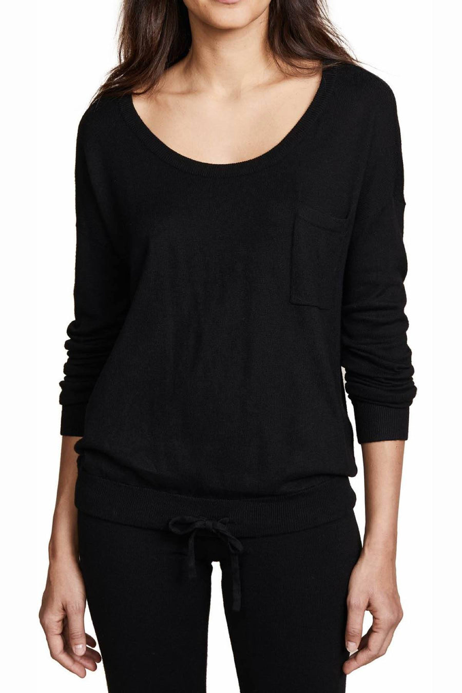 Calvin Klein Sleepwear Black Pure-Knits Long-Sleeve Lounge Top