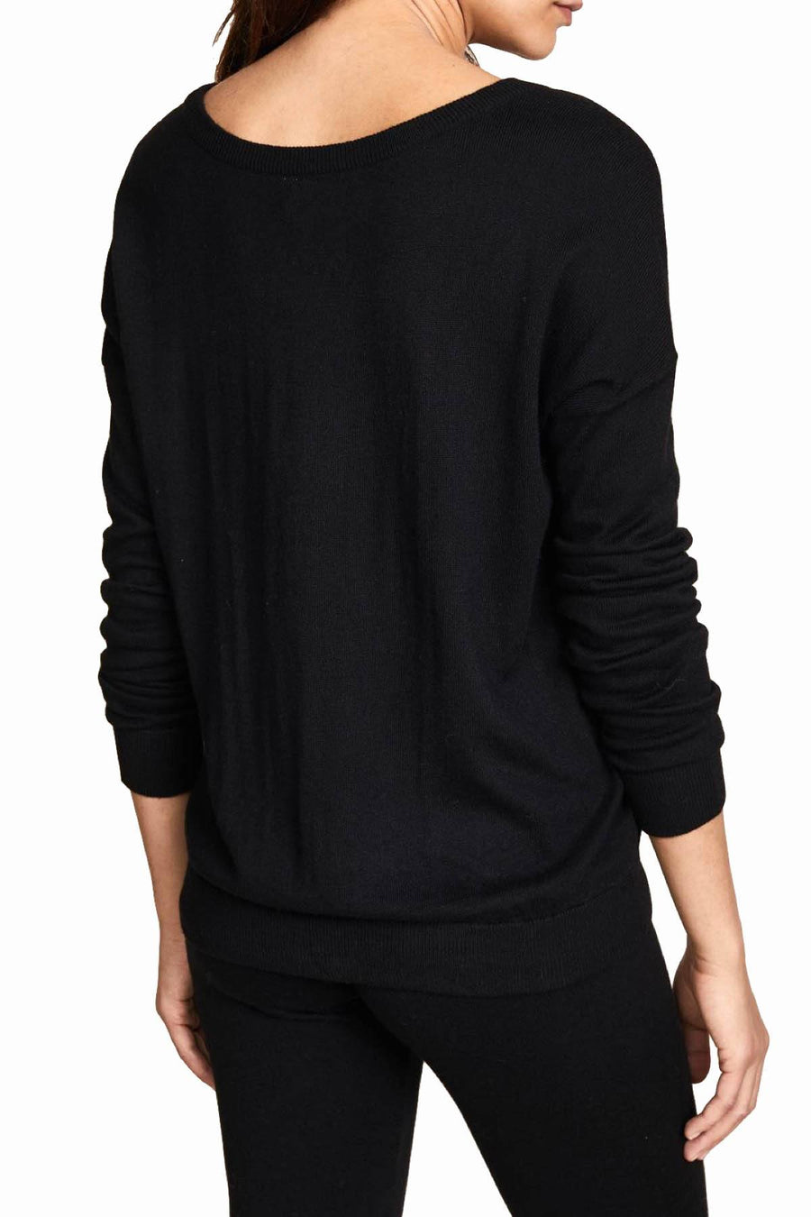 Calvin Klein Sleepwear Black Pure-Knits Long-Sleeve Lounge Top