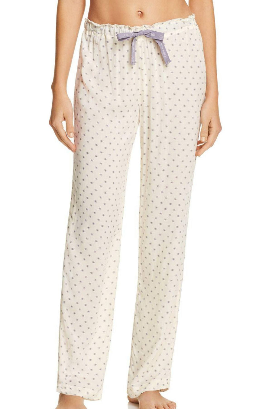 Calvin Klein Sleepwear Ivory Floating-Diamond Print Woven Viscose PJ Pant