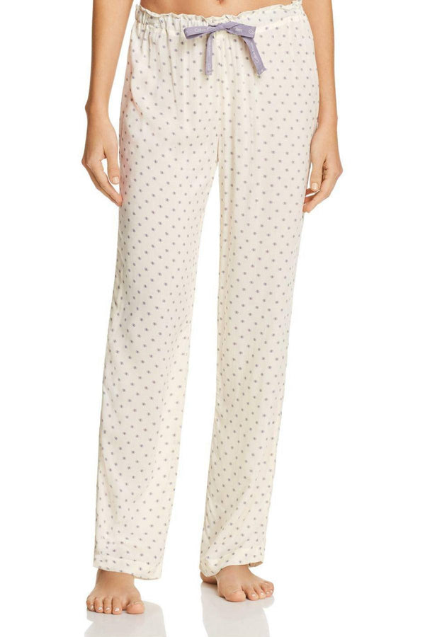 Calvin Klein Sleepwear Ivory Floating-Diamond Print Woven Viscose PJ Pant