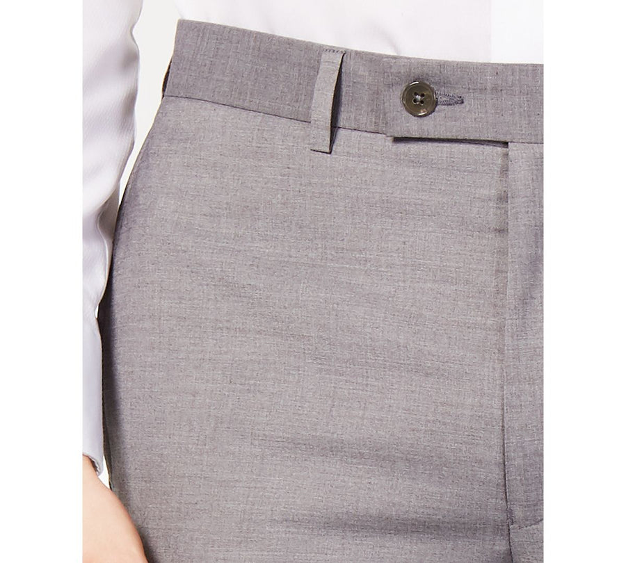 Calvin Klein Slim-fit Performance Stretch Wrinkle-resistant Dress Pants Light Grey