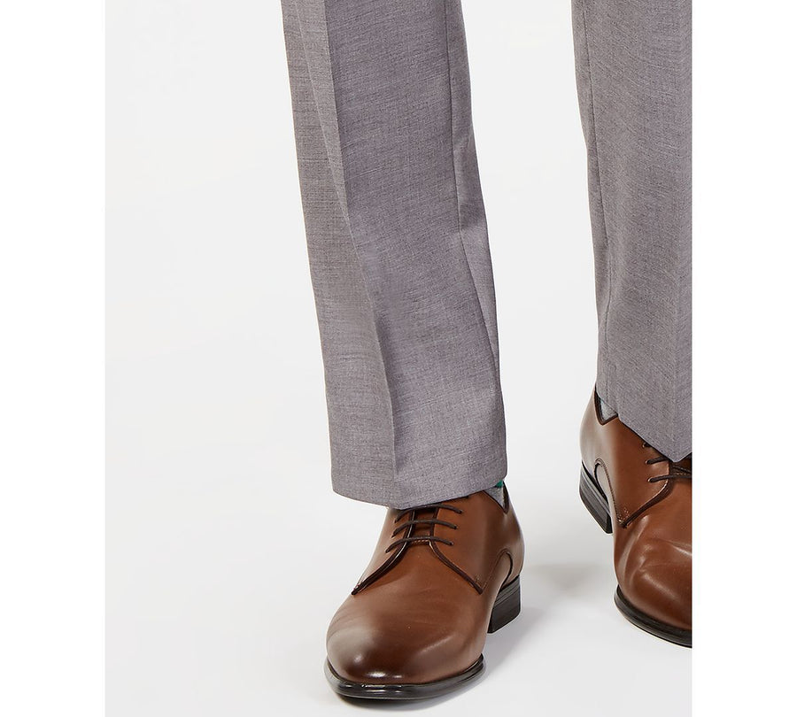 Calvin Klein Slim-fit Performance Stretch Wrinkle-resistant Dress Pants Light Grey