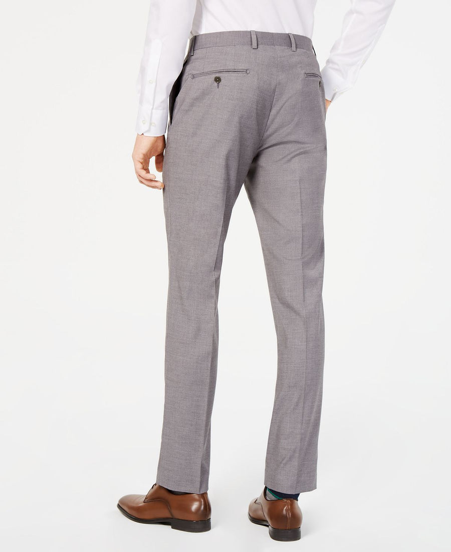 Calvin Klein Slim-fit Performance Stretch Wrinkle-resistant Dress Pants Light Grey