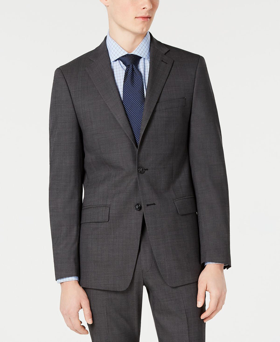 Calvin Klein Slim-fit Stretch Solid Suit Jacket Black