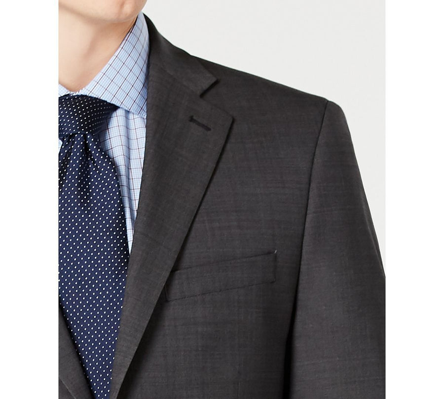 Calvin Klein Slim-fit Stretch Solid Suit Jacket Black