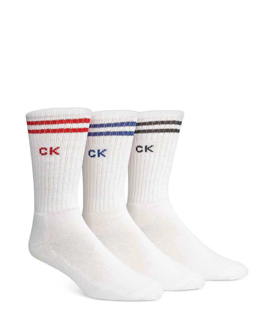 Calvin Klein Sport Tube Socks Pack Of 3 White Multi