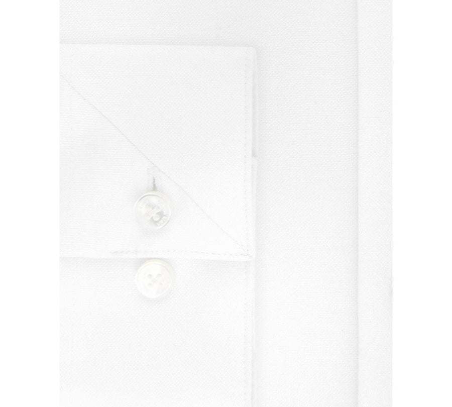 Calvin Klein Steel Big & Tall Slim-fit Non-iron Performance Stretch Unsolid Solid Dress Shirt White