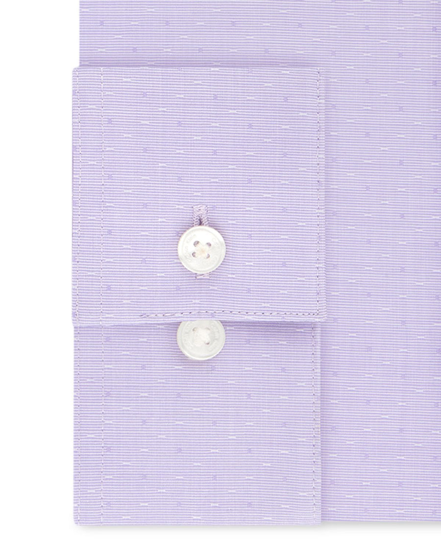 Calvin Klein Steel Slim-fit Non-iron Performance Stretch Purple Solid Dress Shirt Grape