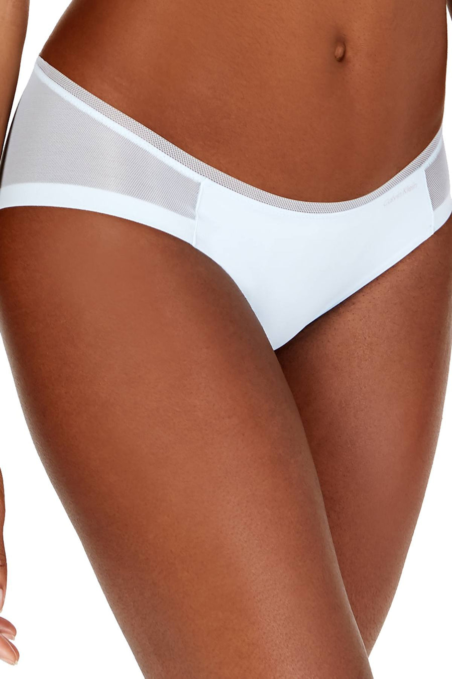 Calvin Klein Teardrop-Blue Sculpted Mesh-Panel Bikini Brief