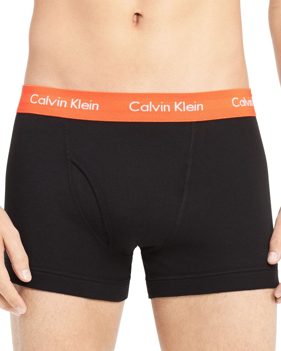 Calvin Klein Trunks Pack Of 3 Black Orange/Gray/Blue