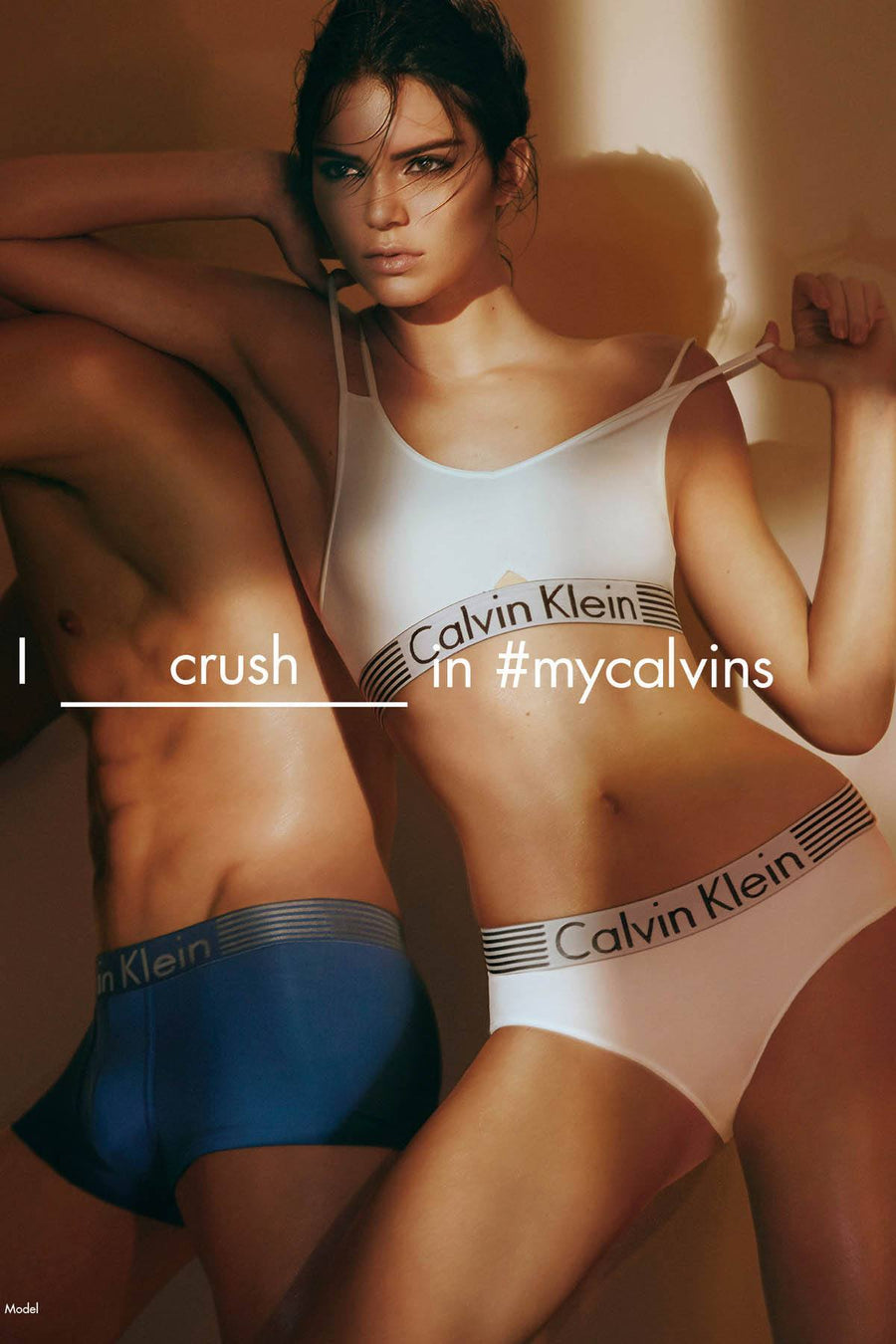 Calvin Klein White Iron Strength Logo Bralette