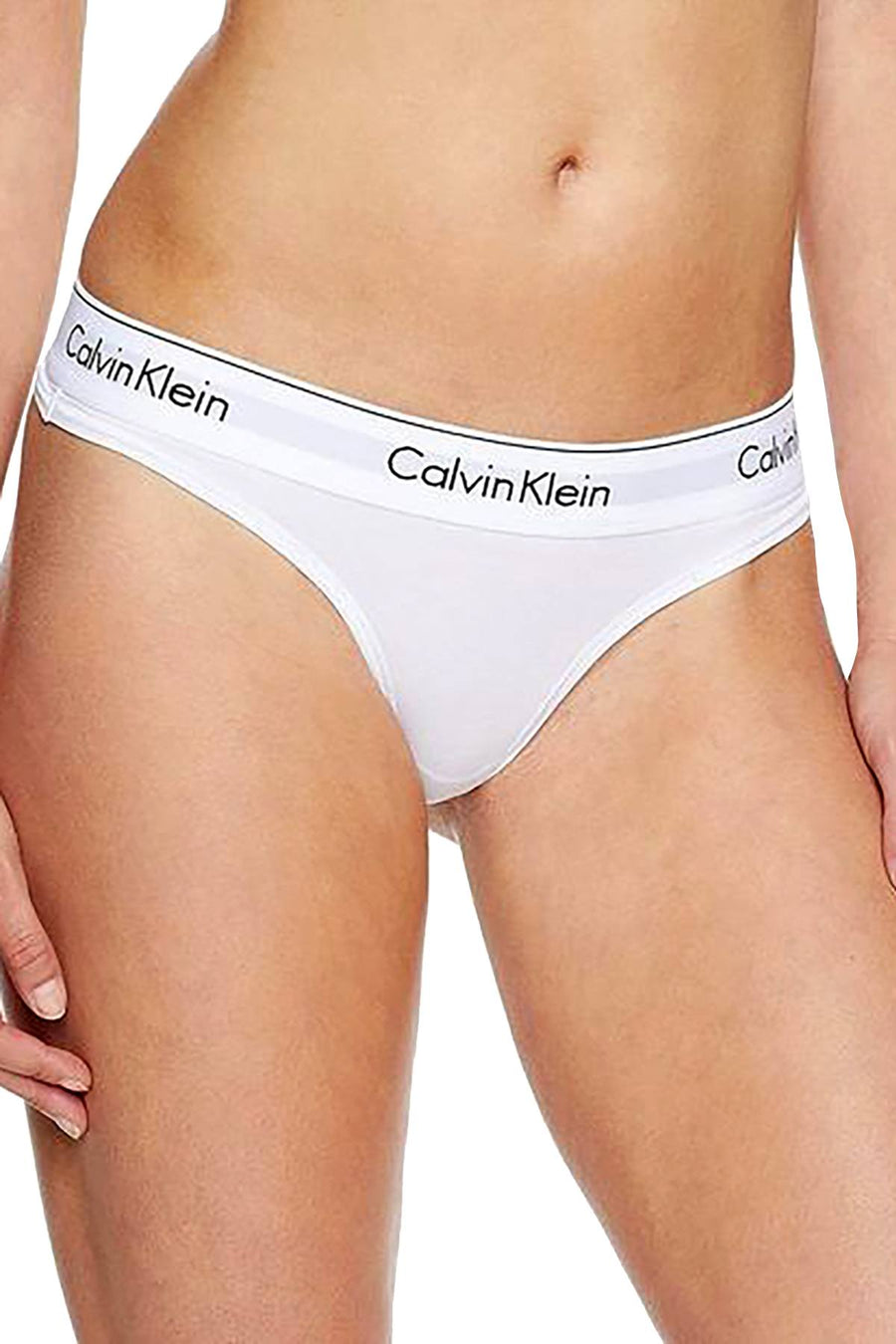 Calvin Klein White Modern Cotton/Modal Thong