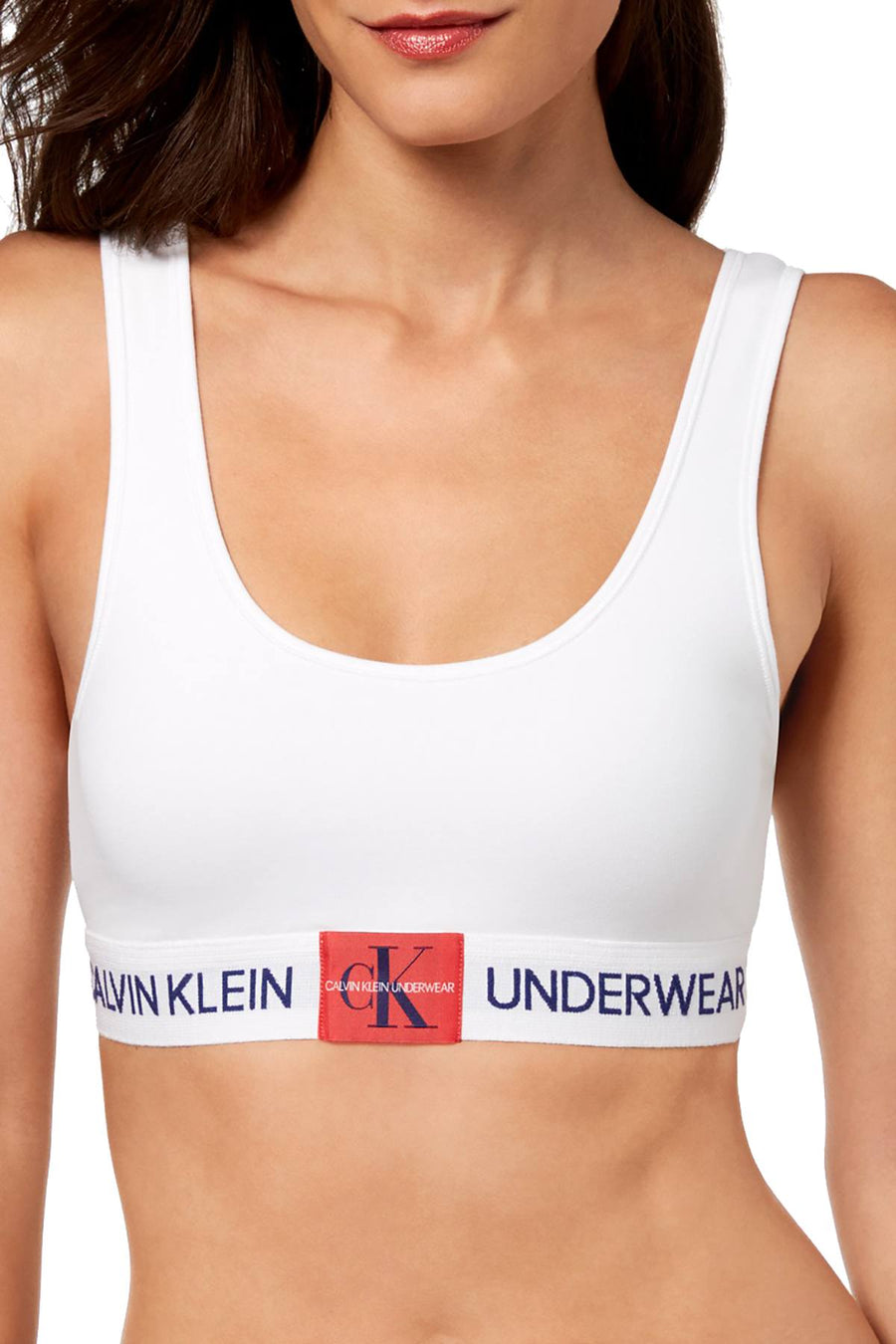 Calvin Klein White Monogram Unlined Bralette