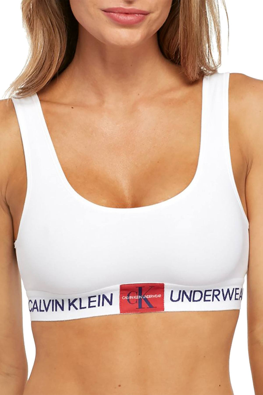 Calvin Klein White Monogram Unlined Bralette