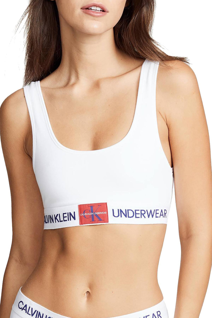 Calvin Klein White Monogram Unlined Bralette