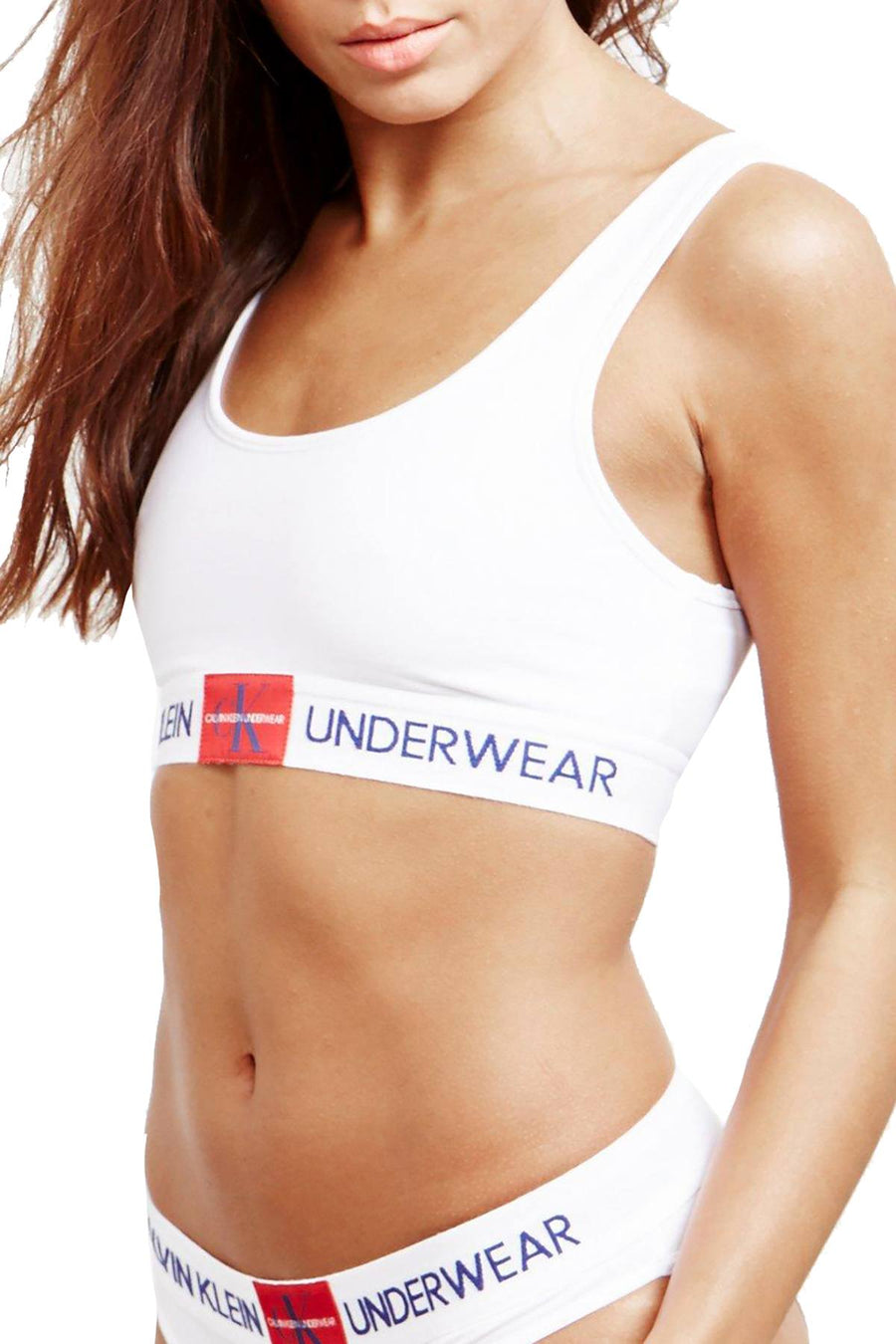 Calvin Klein White Monogram Unlined Bralette