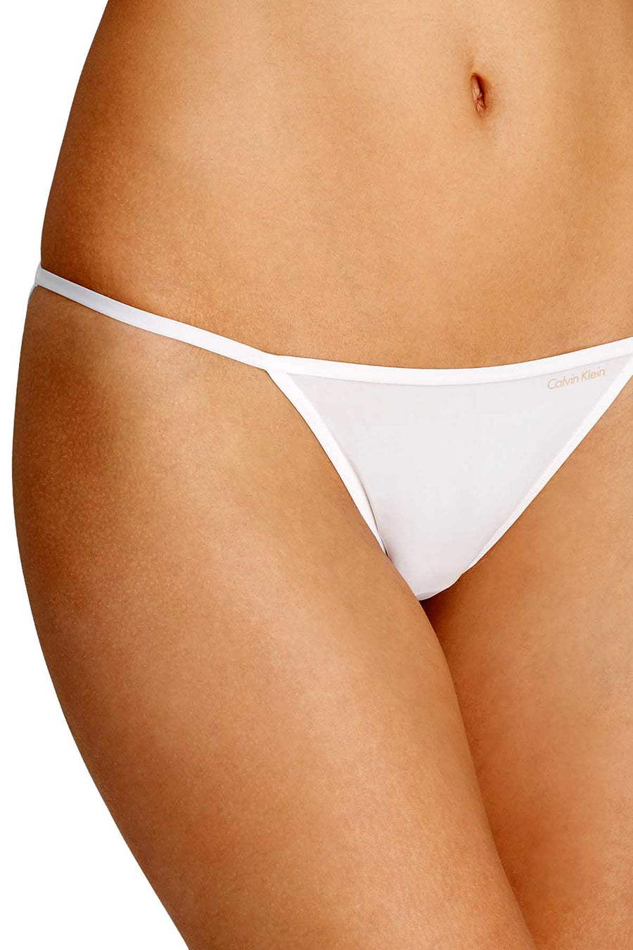 Calvin Klein White Sleek String Bikini Brief