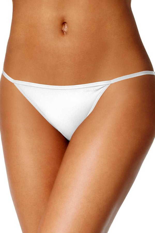 Calvin Klein White Sleek String Bikini Brief