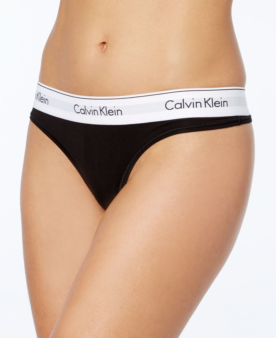 Calvin Klein Wo Modern Cotton Thong Underwear F3786 Black