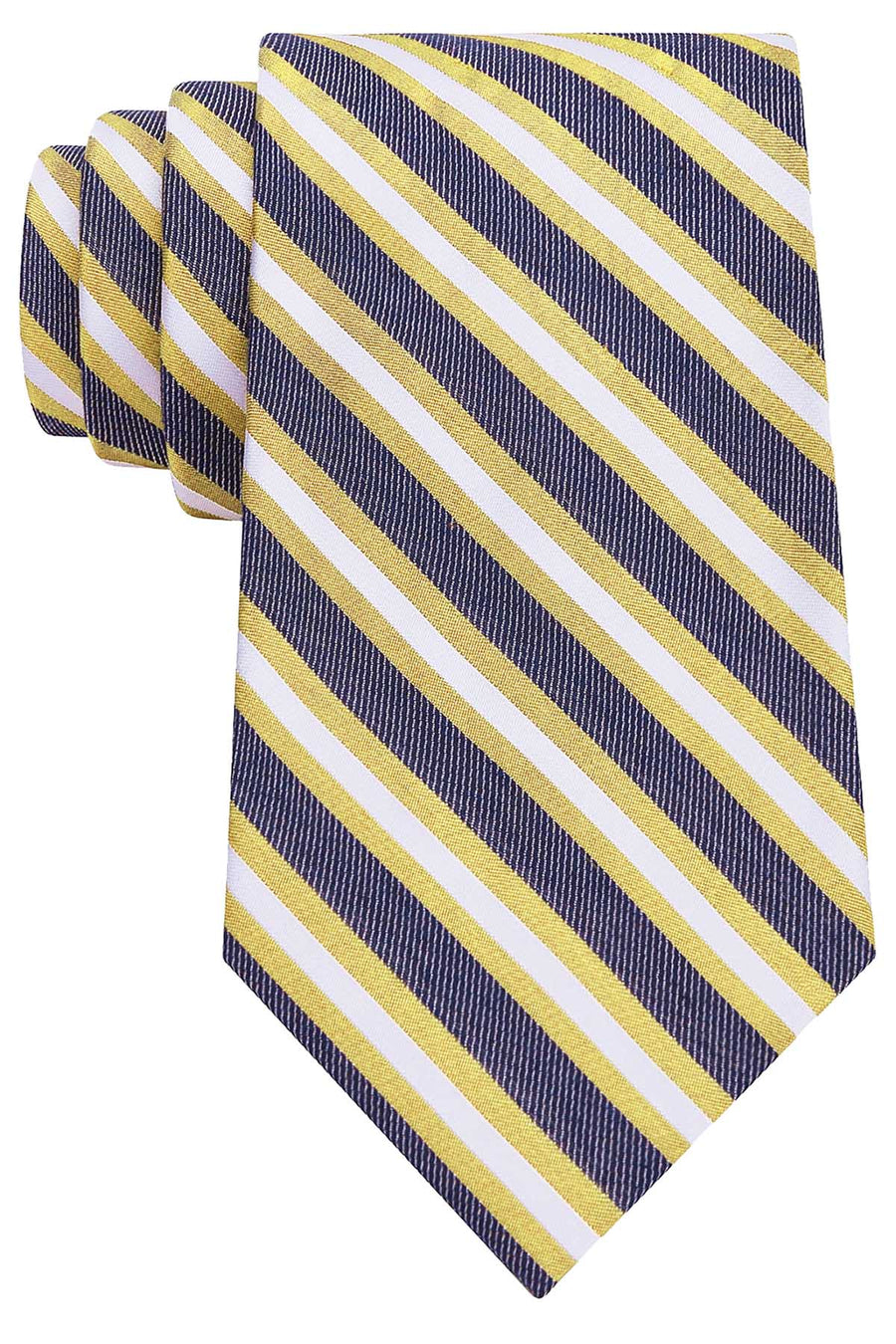 Calvin Klein Yellow Modern Awning Stripe Tie