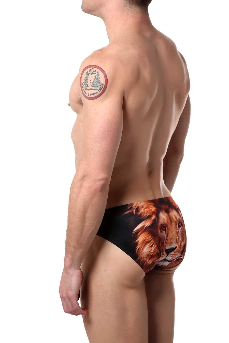 Candyman Black/Printed Lion Swim Bikini