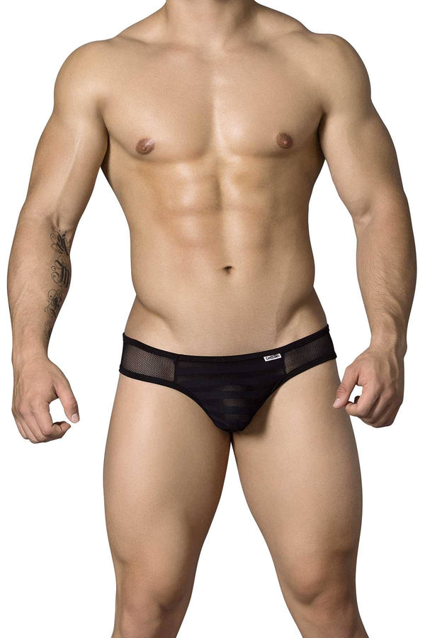 Candyman Black Sheer Candy-Wrap Thong
