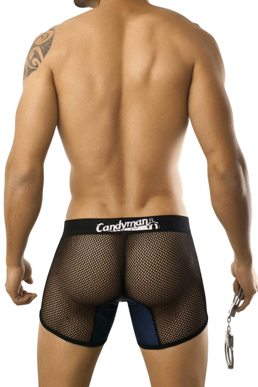 Candyman Blue Police Costume Boxer & Handcuff Set