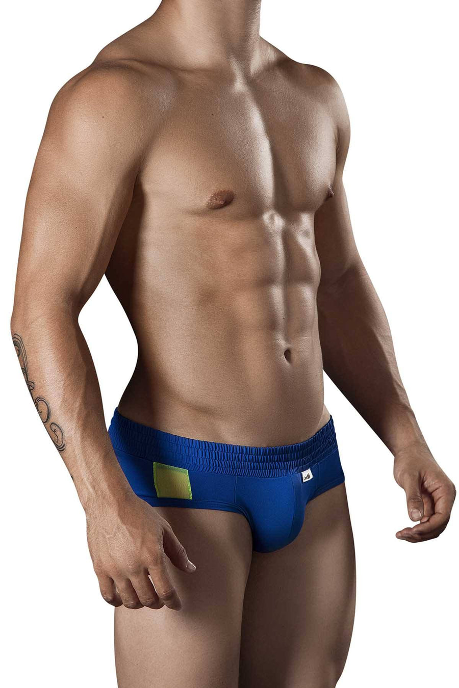 Candyman Electric-Blue/Lime Mesh-Panel Sunny Brief